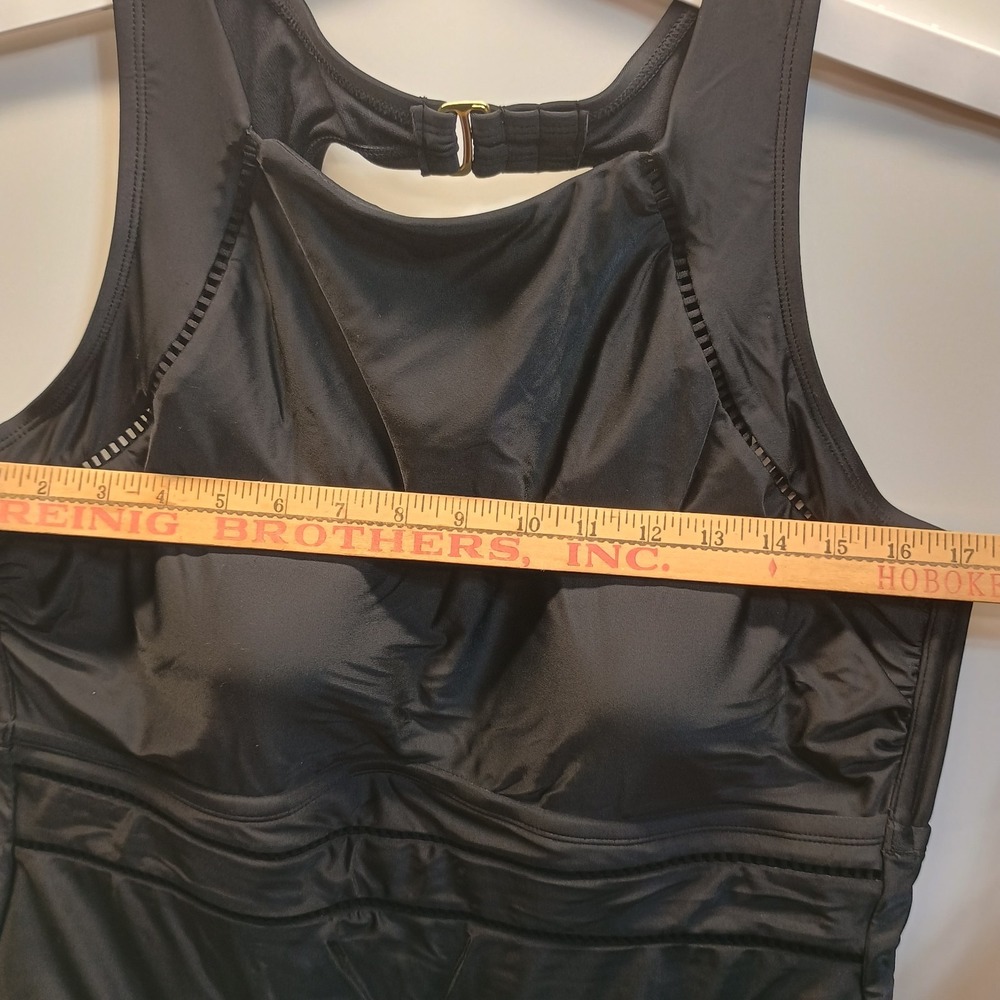 Shade & Shore High Neck Black One Piece Bathing Suit Swim Size 18 MSP$40 - Picture 2 of 11